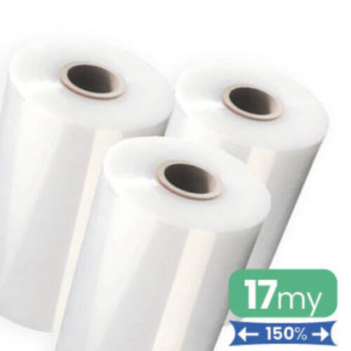 Machinefolie 50cm x2000m 17my - Transparant - 150%