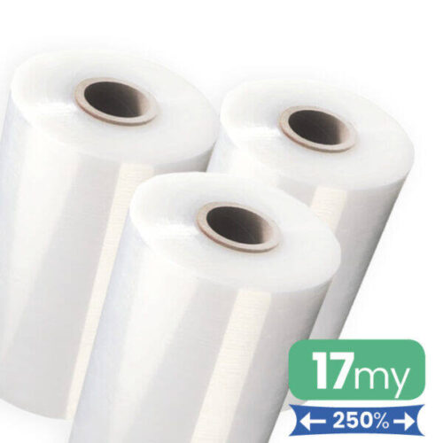 Machinefolie 17my 50cm x 2.000m Transparant rek >250% Normal cling